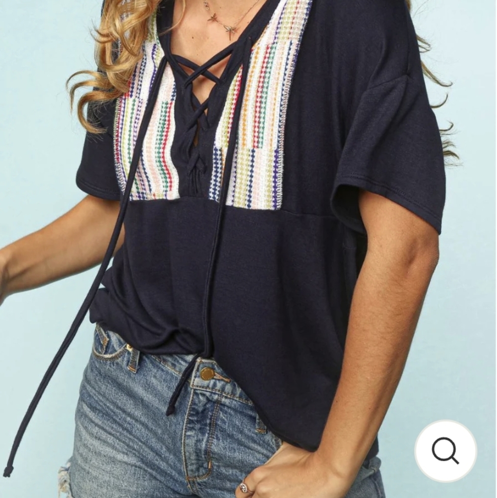 💜 New Navy Loose Fit Top - Picture 1 of 6